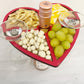Wine and Snack Wooden Heart Caddy Valentines Day Ideas