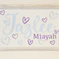 Beaded Wood Frame Personalized Sign, Home Decor Sign, Name Sign, Wood Name Sign, Name and Hearts Sign, Girls Room Sign, Girls Room Decor