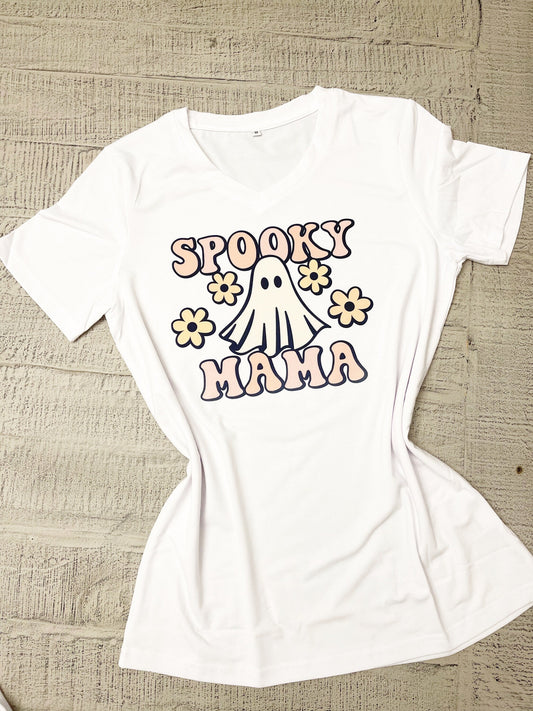 Spooky Mama T-shirt, Retro Halloween tshirt, Vintage Ghost Halloween Shirt, Retro Fall Shirt, Fall Shirt, Halloween Shirt, Spooky Season tee